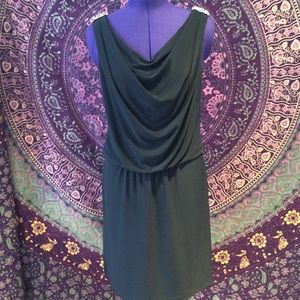 White House Black Market black scoop neck dress